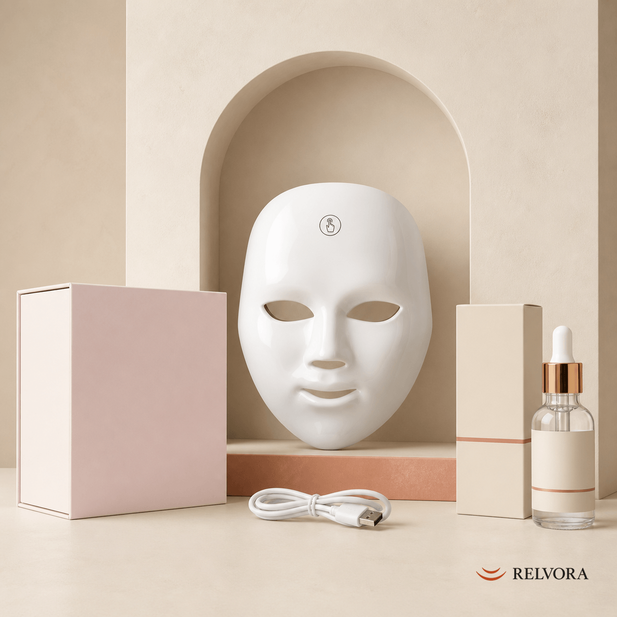 Mascarilla LED Ritual Relvora - Luz Roja y Photon 7 Colores